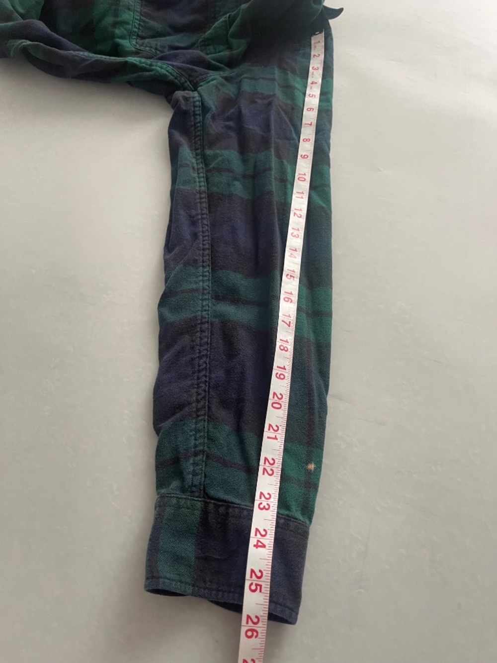 J.Crew Flannel Shirt Men’s L Slim Fit Green Black Buffalo Plaid Cotton Button Up - Picture 7 of 10